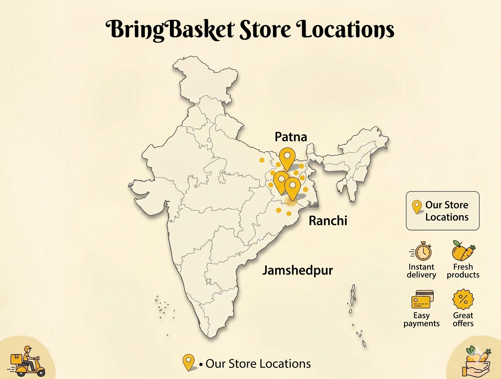 BringBasket Store Locations in India